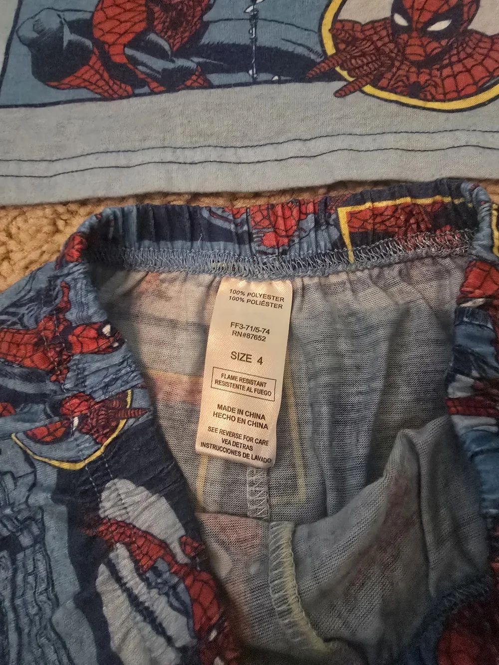 Marvel Spider-Man Blue Kids Pajama Set